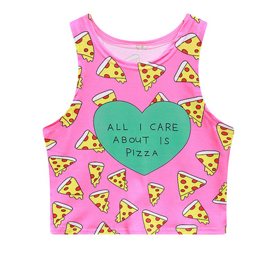 ALL I CARE ABOUT IS PIZZA CROP TOP
