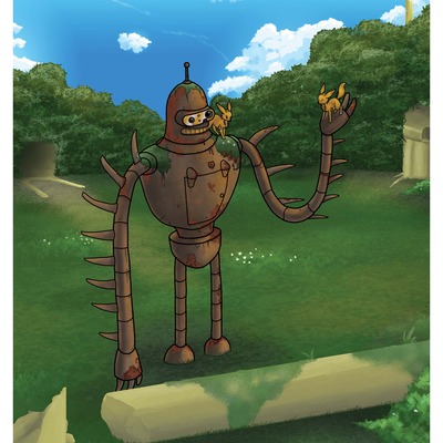 8.5" x 11" print - laputan bender