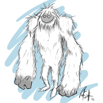 8.5" x 11" print - yeti
