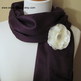 Dark Purple Pashmina Scarf Bridal Shawl Fashion Shawl - Eggplant or CHOOSE Your Color-1
