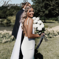 Mermaid Deep V-neck Backless Wedding Dresses, Bridal Gown - Thumbnail 2