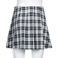 Heart Buckle Plaid Skirt - Thumbnail 3