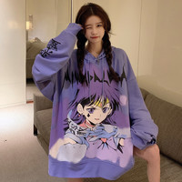 Jfashion Sailor Mars Anime Vinge Oversize Hoodie - Thumbnail 2