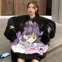 Jfashion Sailor Mars Anime Vinge Oversize Hoodie - Thumbnail 7