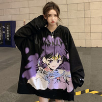 Jfashion Sailor Mars Anime Vinge Oversize Hoodie - Thumbnail 8