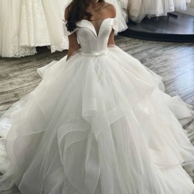  off shoulder sweetheart ball gown wedding dress bridal gowns - Thumbnail 3