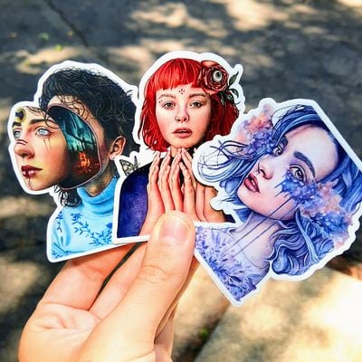 Colorful ladies - sticker pack