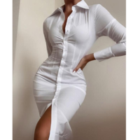 Women's Long Sleeve Temperament Fashion Print Dress - Thumbnail 4