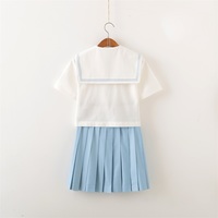 Blue Dolphin Japanese Student Sailor Uniform Seifuku Shirt Skirt Set - Thumbnail 1