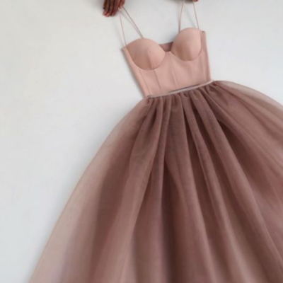 Sexy hot selling straps tulle prom dress  - Thumbnail 2