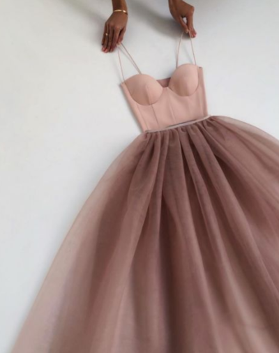Sexy Hot Selling Straps Tulle Prom Dress 