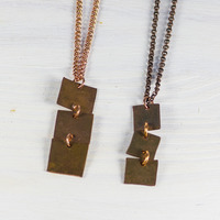 Squares Copper Necklace - Thumbnail 3