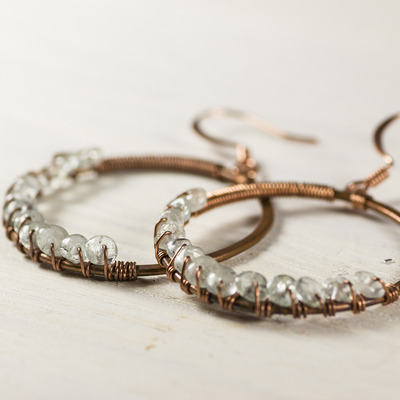 Seaspray copper earrings - Thumbnail 2