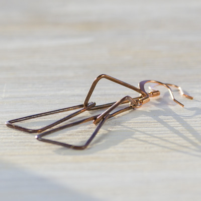 Copper Isosceles Earrings