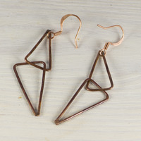 Copper Isosceles Earrings - Thumbnail 2