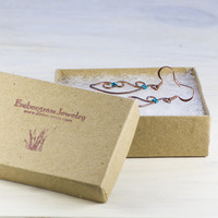 Colorful Copper Scrollwork Earrings - Thumbnail 4