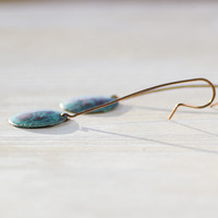 Sea Foam Copper Earrings - Thumbnail 3