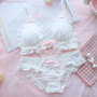 Rabbit Bunny Bow Lace Girl Sweet Japanese Student Bra Set White Pink Panties Underwear Lingerie Lingerie-3