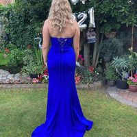 Classy Mermaid Sweetheart Royal Blue Long Prom Evening Dresses - Thumbnail 1
