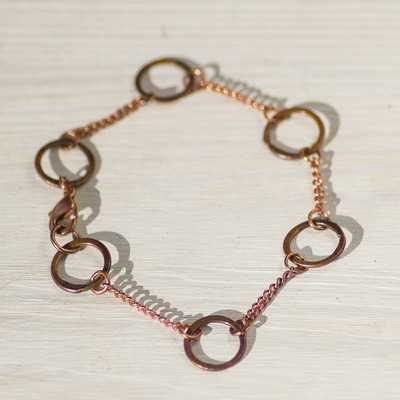 Copper circles bracelet