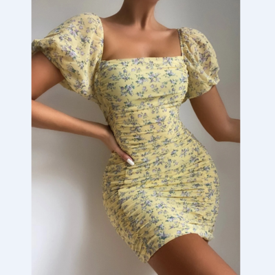 Temperament Sexy Women'S Short-Sleeved Hip Dress