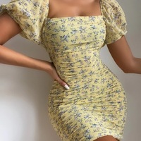 Temperament Sexy Women'S Short-Sleeved Hip Dress - Thumbnail 2