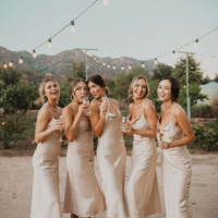 Sheath silk bridesmaid dress Under 100 - Thumbnail 2