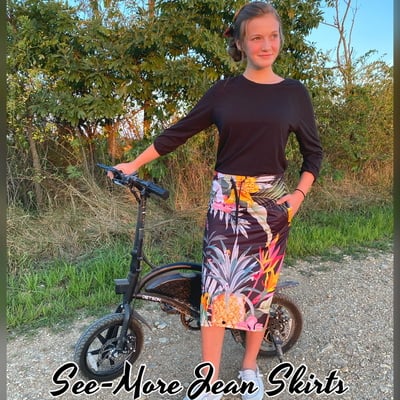 Tropical mod sport skirt with leggings 