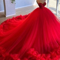 Spaghetti Straps Red Prom Dresses Pageant Gown,1069 - Thumbnail 2