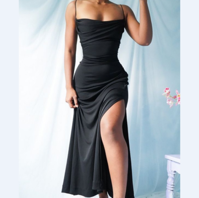 Women'S Sexy Solid Color Sleeveless Dress