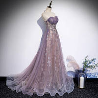 Sweetheart Lilac Sequined Long Formal Dress,558 - Thumbnail 2