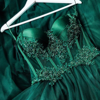 Floor length tulle sexy prom dress, formal dress - Thumbnail 2