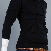 High Collar Men’s Dust Hoodies - Thumbnail 2