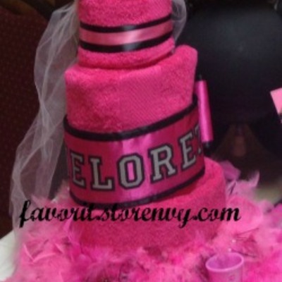 Bachelorette towel cake