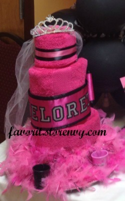 Bachelorette Towel Cake