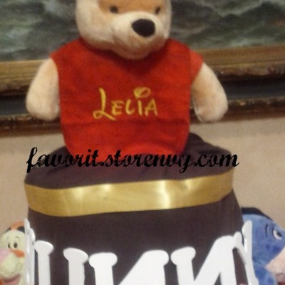 Pooh diaper cake honeypot - Thumbnail 2