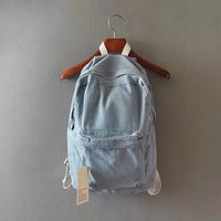 Vintage Denim Travel Backpack - Thumbnail 1