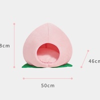 Cute Pink Peach Cat Dog Pets House Bed - Thumbnail 2
