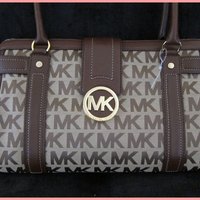 Michael Kors Westbury Shopper Brown/Beige Purse - Thumbnail 1