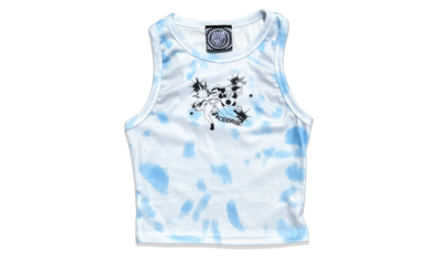 Double Slap Ribbed Tank (Blue Dye)