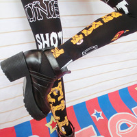 Harajuku wings eyes melting letters leggings - Thumbnail 2