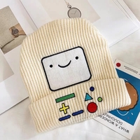Cute BMO Game Boy Cartoon Embroidery Beanie Knit Winter Cap Hat Unisex Aesthetic Casual Summer E-Girl Kawaii Korean Japanese Harajuku - Thumbnail 5