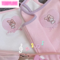 Cute Japanese Anime Love Heart Embroidery Cartoon Tank Top  - Thumbnail 4