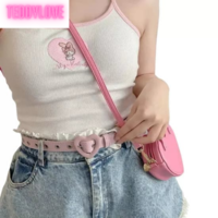 Cute Japanese Anime Love Heart Embroidery Cartoon Tank Top  - Thumbnail 5