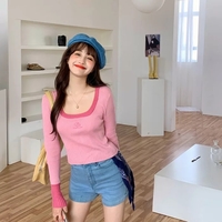 Cute Vintage Flower Embroidery Long Sleeve Shirt Sweater Jumper Aesthetic Casual Summer E-Girl Kawaii Korean Japanese Harajuku - Thumbnail 5