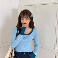 Cute Vintage Flower Embroidery Long Sleeve Shirt Sweater Jumper Aesthetic Casual Summer E-Girl Kawaii Korean Japanese Harajuku - Thumbnail 6