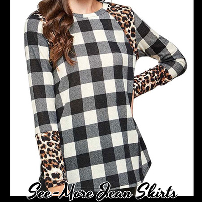 Jungle Checks Long Sleeve Top