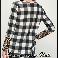 Jungle Checks Long Sleeve Top - Thumbnail 1