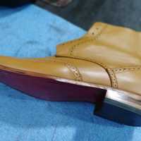 Hot Sale Customize Brown Wingtip Brogue Ankle High Lace Up Boot - Thumbnail 1