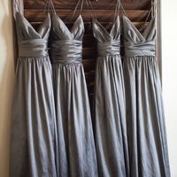 Long bridesmaid dress, gray bridesmaid dress, cheap bridesmaid dress, taffeta bridesmaid dress, modest bridesmaid dresses,1099 - Thumbnail 1